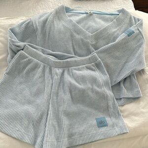 All Yoga Baby Blue Lounge Set
